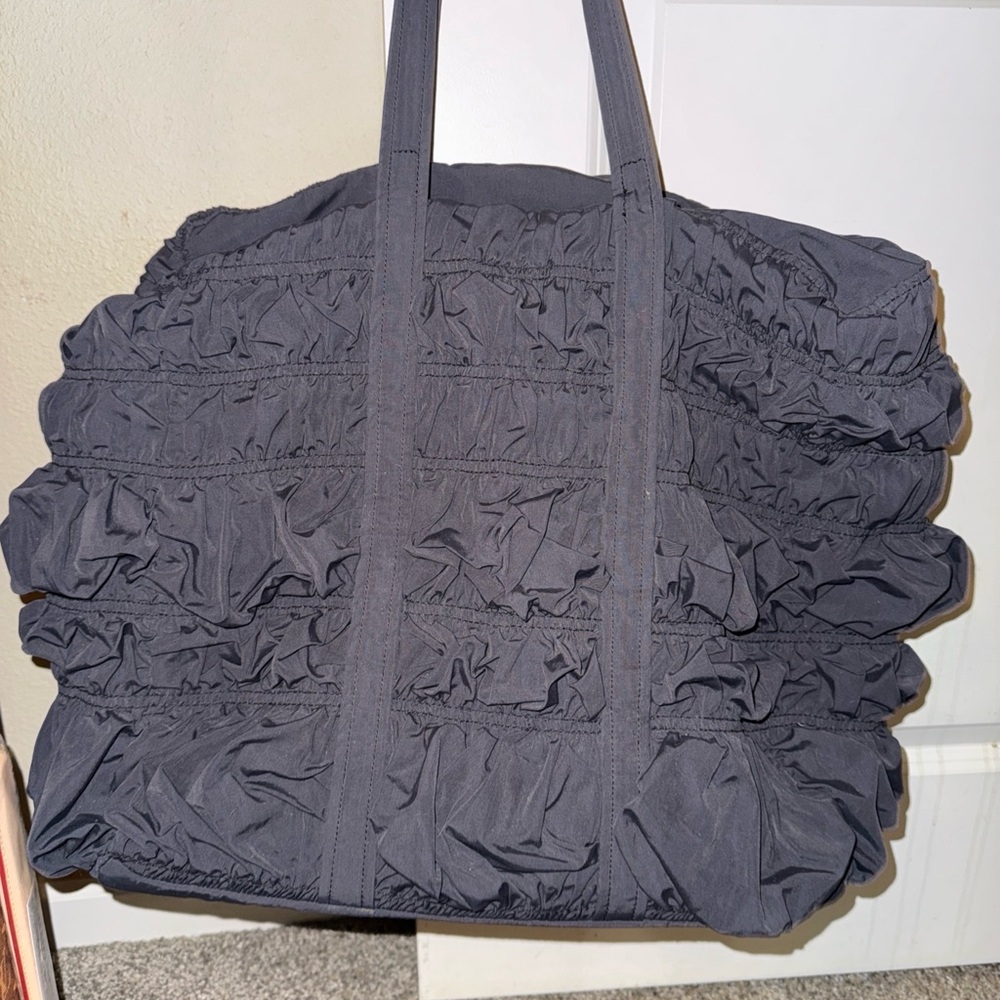 Molly Goddard Hand ruffled Elegant Black Tote Bag! Fantastic!!